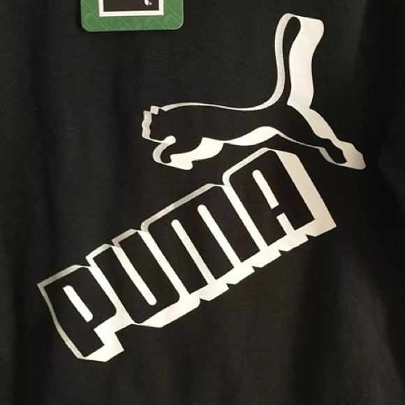 Puma Kids Fleece Pullover Hoodie & Jogger Two Piece Set  Black Casual NWT - Picture 3 of 4